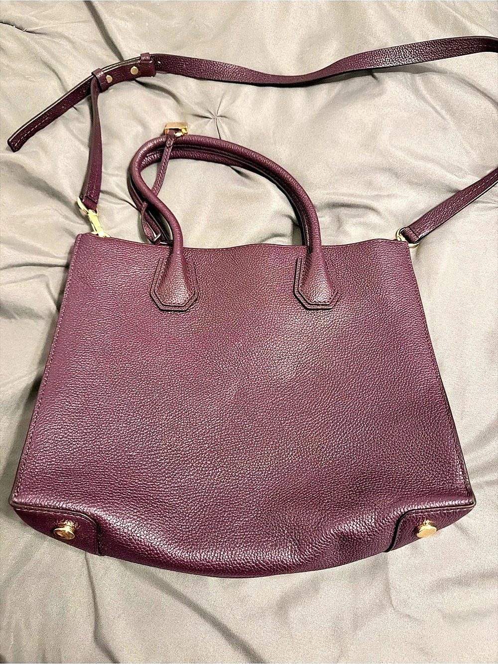 Michael Kors Leather-Look Tote in Purple
